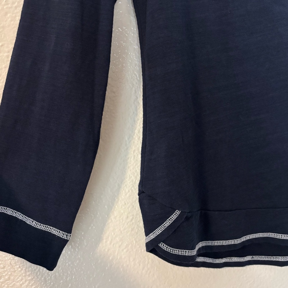 T by Talbot Slub Terry Sweatshirt navy blue woman's size medium UPF 50+ - Picture 10 of 16